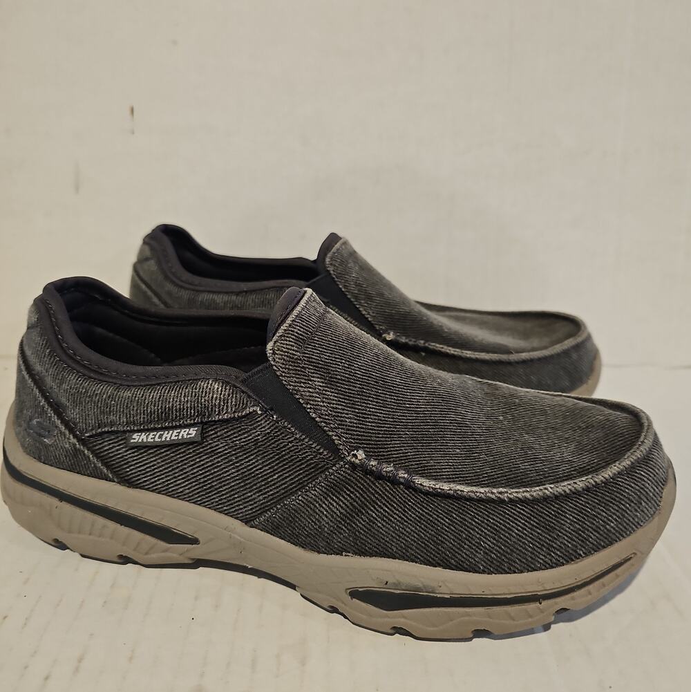 Skechers Creston Moseco Taupe Slip On Shoes 65355 Men Size 7